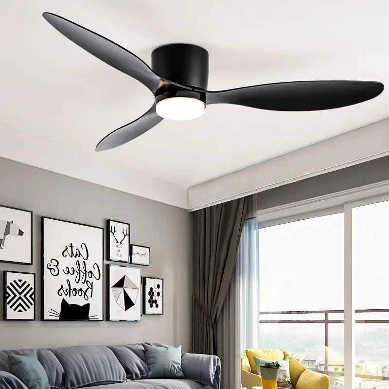 Modern Ceiling Fan with LED Light & Remote Control — 42 Inch, Energy Saving, 3 Colour Options