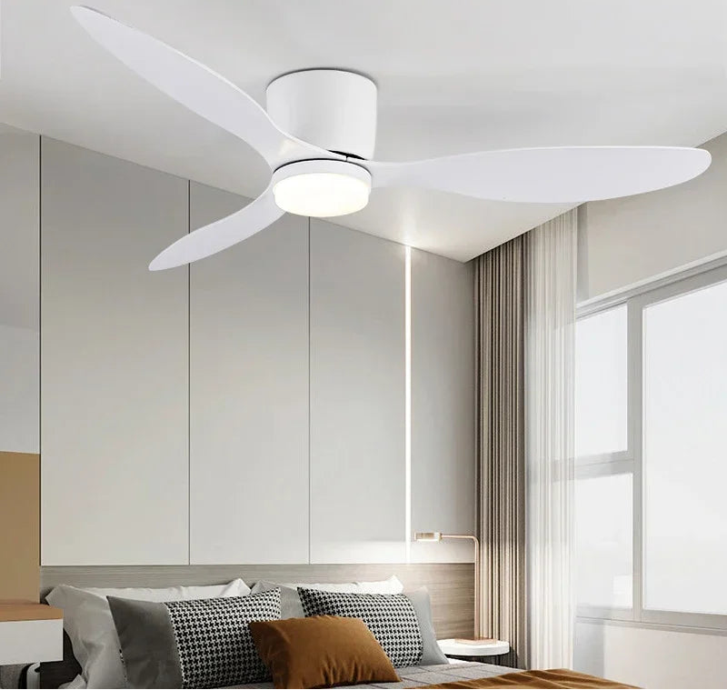 Modern Ceiling Fan with LED Light & Remote Control — 42 Inch, Energy Saving, 3 Colour Options
