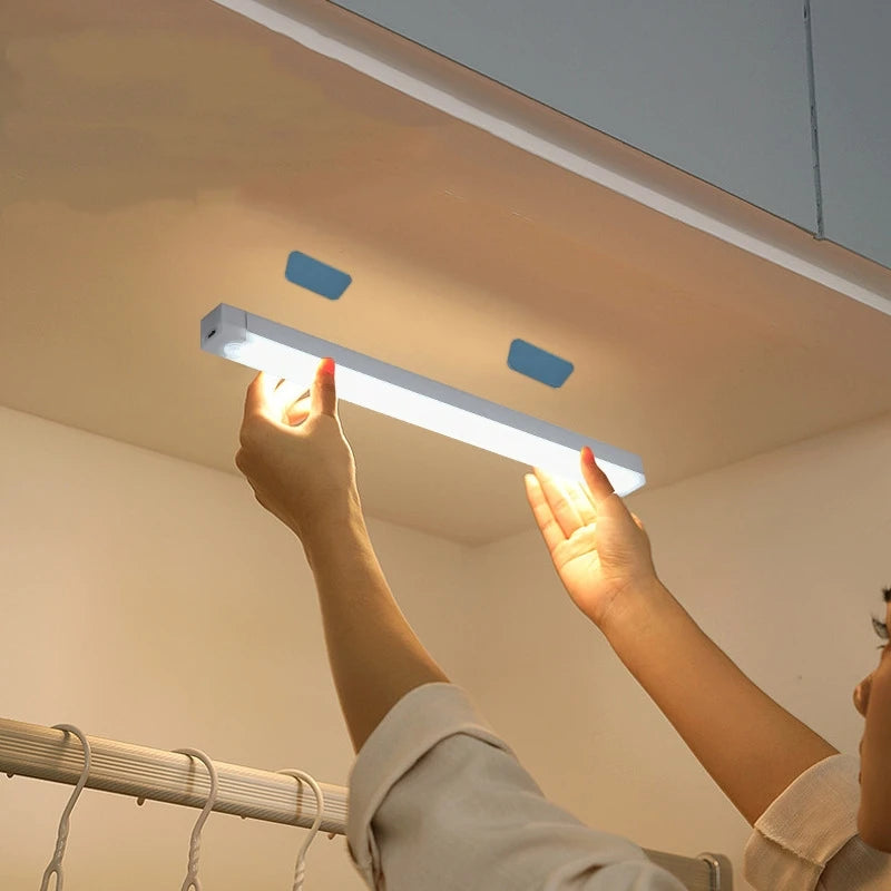 Motion Sensor Under Cabinet Light — USB Rechargeable, No Wiring, 3 Colour Modes