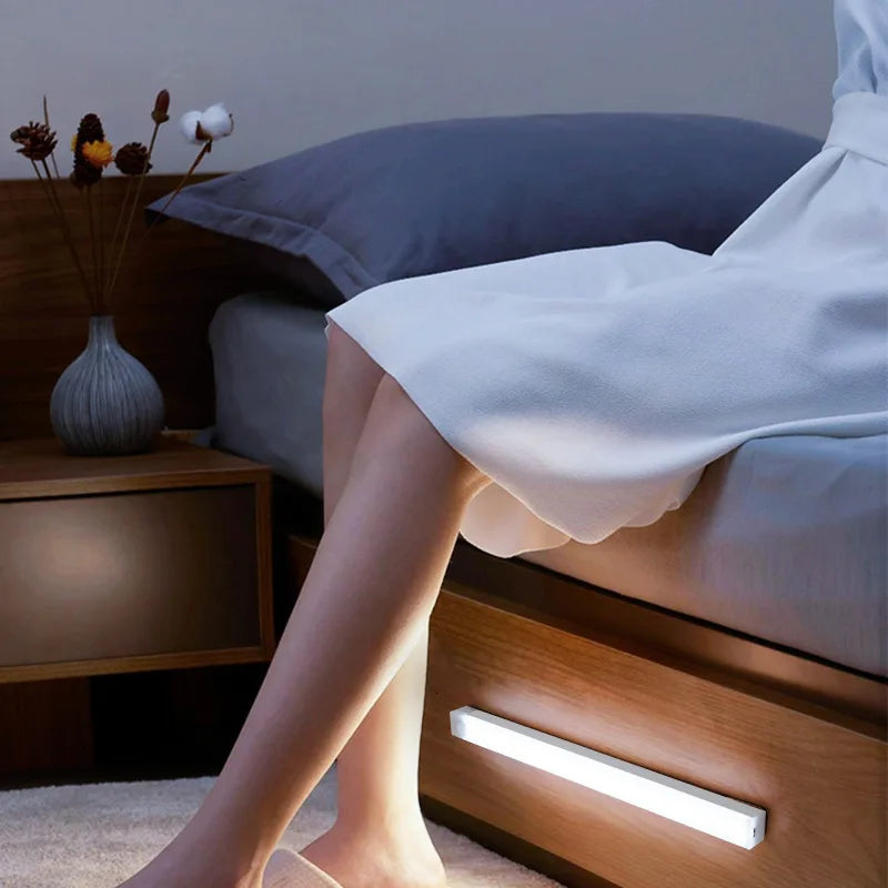 Motion Sensor Under Cabinet Light — USB Rechargeable, No Wiring, 3 Colour Modes