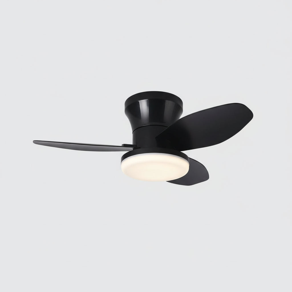 Nordic Ceiling Fan with LED Light — Silent, Remote Control, Scandi Style, 4 Colour Options