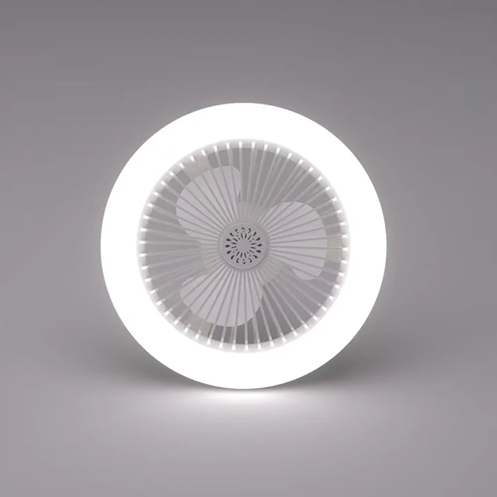 Rotatable Ceiling Fan with Light & Remote Control — E27 Screw In, No Wiring Required